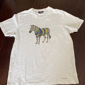 Paul Smith Zebra Organic Cotton Shirt Short Sleeve Med